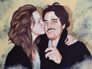 Emiliano-Stella-Charlotte’s kiss-tecnica-mista-su-tessuto-60x80cm-2014