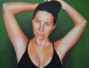 emiliano stella-chignon-pop art-portrait-acrylic painting