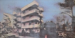 Emiliano-Stella-paesaggio-urbano2-mista-su-tessuto-20x40cm-2012